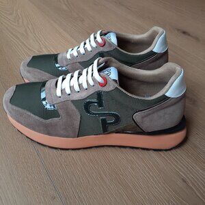 New Women's Size 10 (270) OPP Green and Brown Casual Lace-Up Suede Fashion Sneak